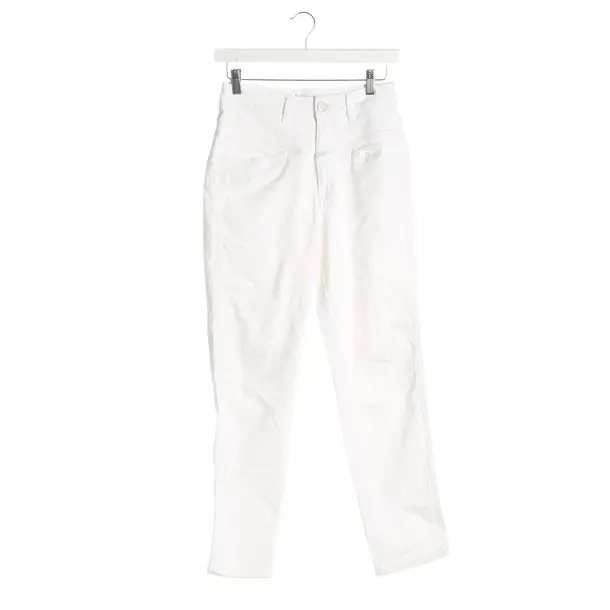 Jeans slim fit, in Bianco, Cotone, Chiuso