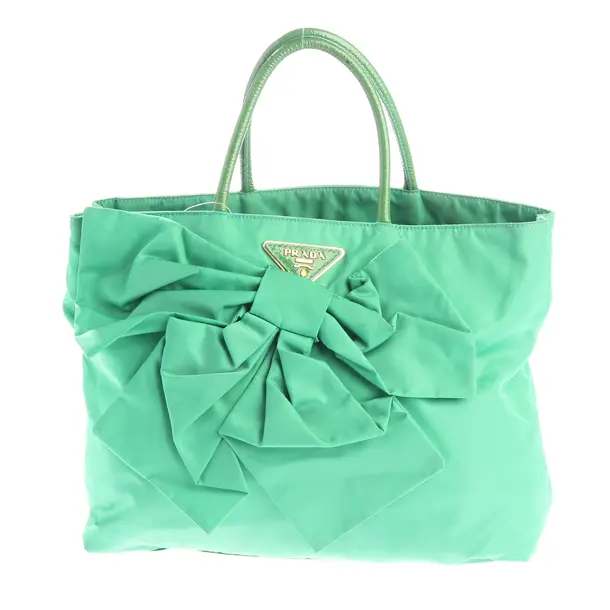 Borsetta, in Verde, Poliammide, Prada