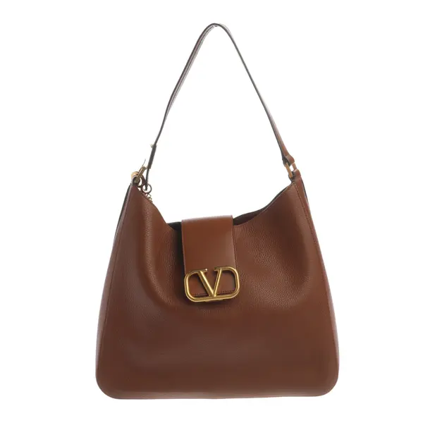 Hobo Bag, in Brown, Leather, Valentino