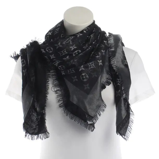 Shawl, in Black, Silk, Louis Vuitton