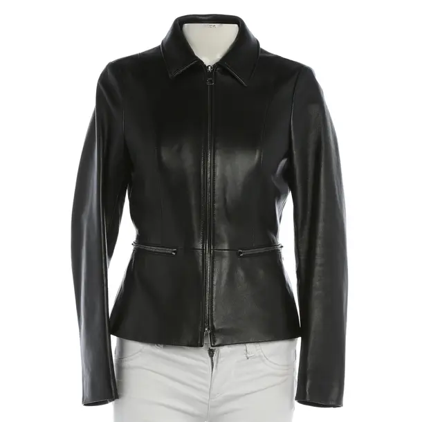 Lederjacke, in Schwarz, Leder, Hugo Boss Black Label