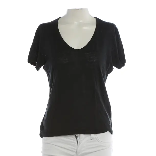 Shirt, in Black, Linen, Closed
