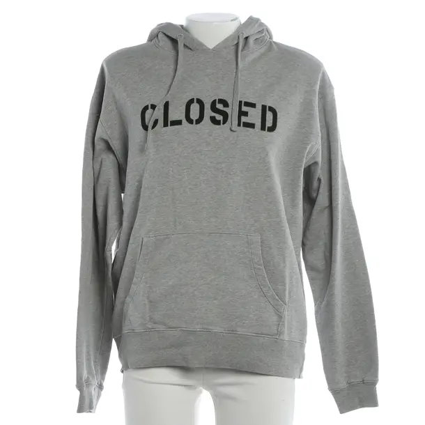 Hoodie, in Gray, Cotton, Closed