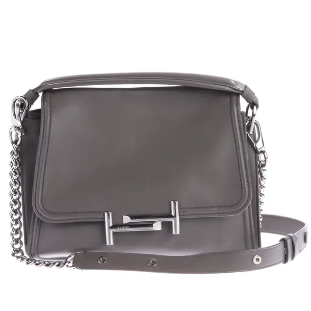 Handtasche, in Grau, Leder, Tod´s