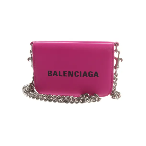 Wallet on Chain, in Neon Pink, Leder, Balenciaga