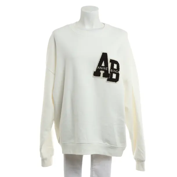 Sweatshirt, in White, Cotton, Anine Bing