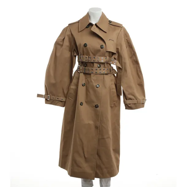 Trench Coat, in Camel, Cotton, Ganni