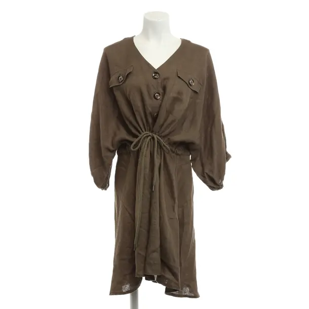Kleid, in Dunkelgrün, Leinen, SoSue