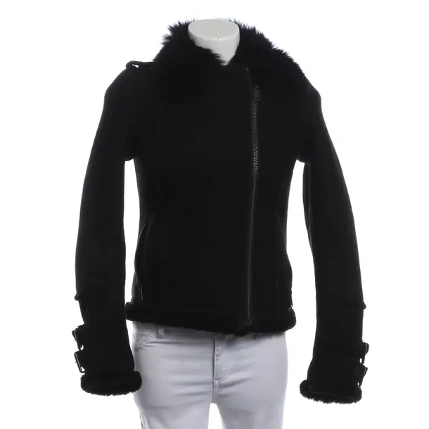 Lederjacke, in Schwarz, Leder, Maje