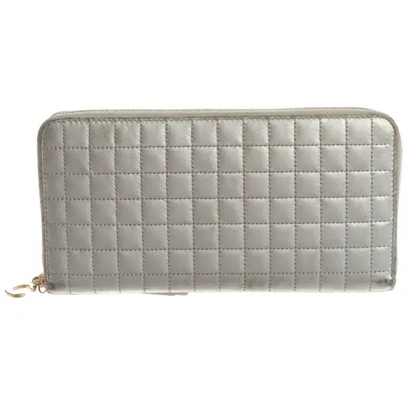 Wallet, in Silver, Leather, Céline