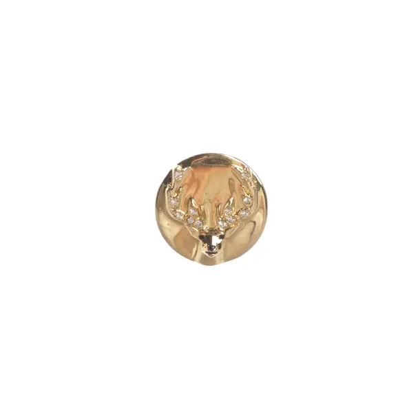 Brooch, in Gold, Metal (metallic, metallized), Swarovski