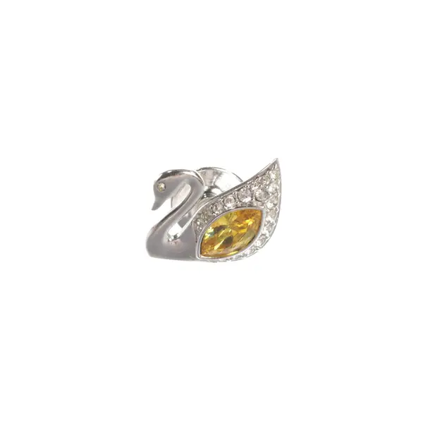 Brooch, in Silver, Metal (metallic, metallized), Swarovski
