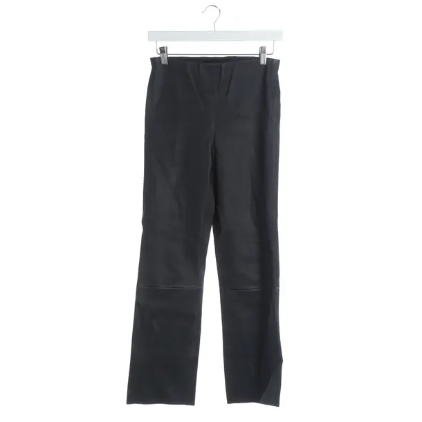 Pants, in Navy, Leather, By Malene Birger