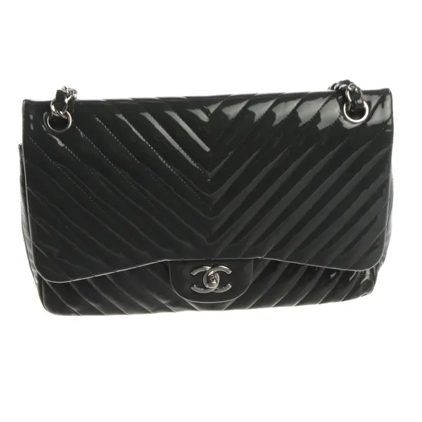 Shoulder Bag, in Dark Green, Leather, Chanel