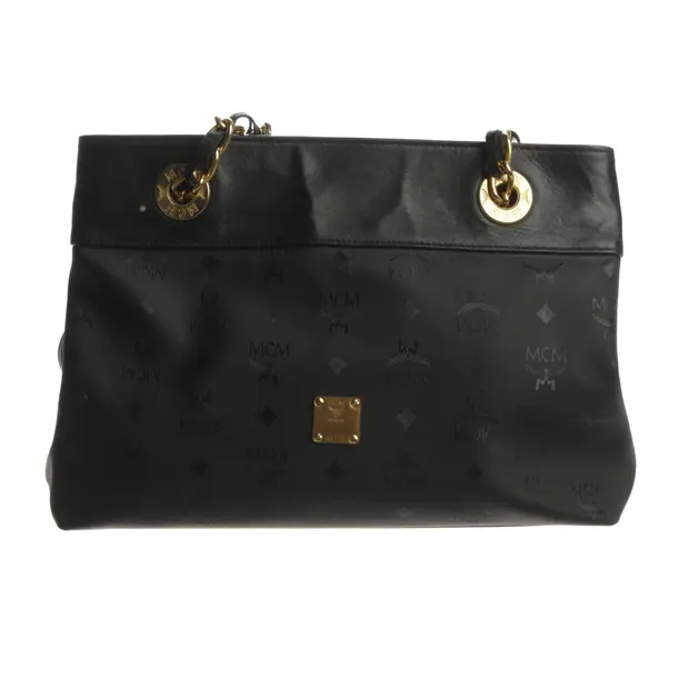 Borsa a cinture a tracolla, in Nero, Polivinile, MCM