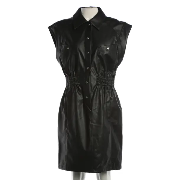 Kleid, in Schwarz, Kunstleder, Hugo Boss Orange