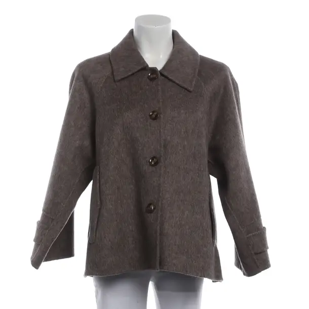 Mid-Season Jacket, in Brown, Wool, IVI collection