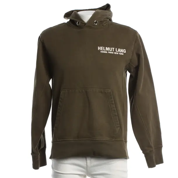 Hoodie, in Olivgrün, Baumwolle, Helmut Lang