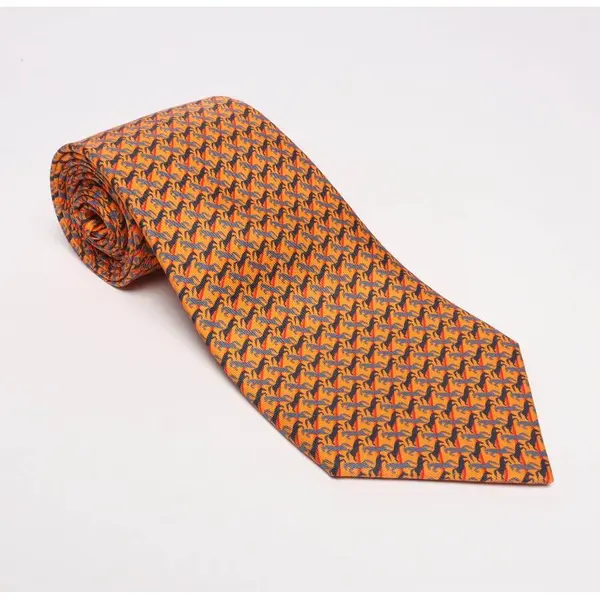Silk Tie, in Multicolored, Silk, Hermès