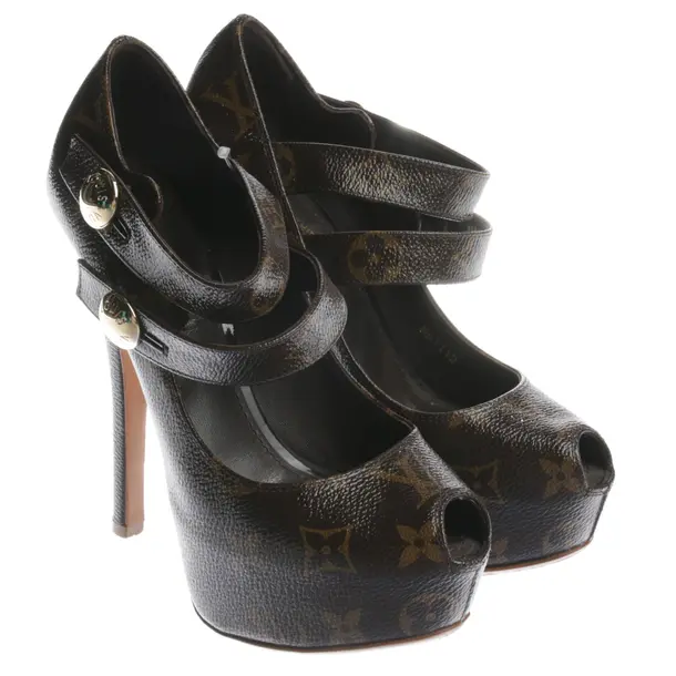 Peep Toes in Brown, , Louis Vuitton