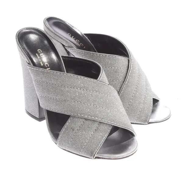 Mules, in Silver, Gucci