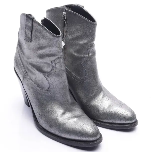 Ankle Boots, in Silver, Saint Laurent