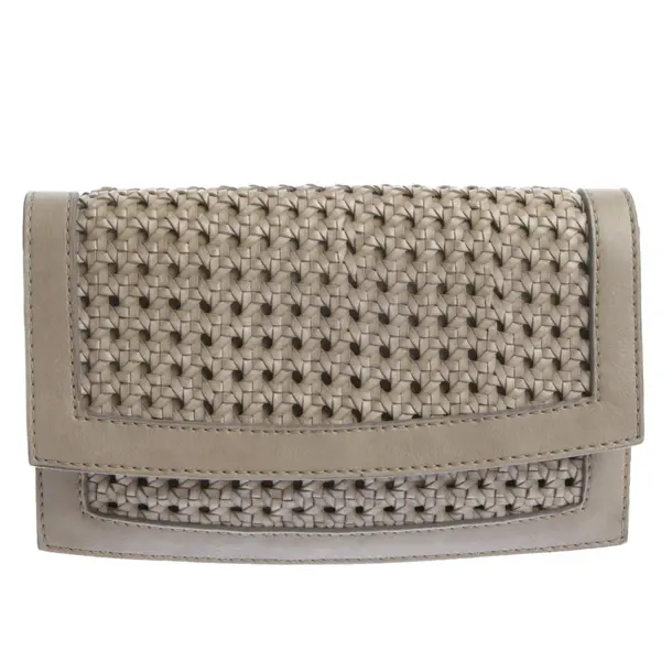 Clutch in Weiß, Polyamid, Stella McCartney