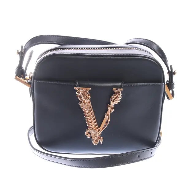 Umhängetasche in Schwarz, Leder, Versace
