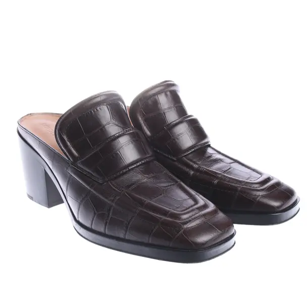 Pantoletten in Braun, , Bottega Veneta