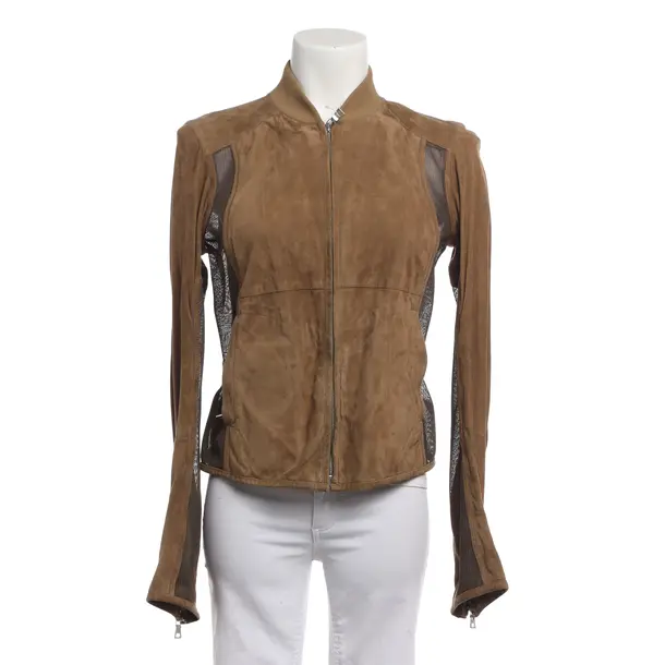 LeatherJacket, in Brown, Leather, Prada Linea Rossa