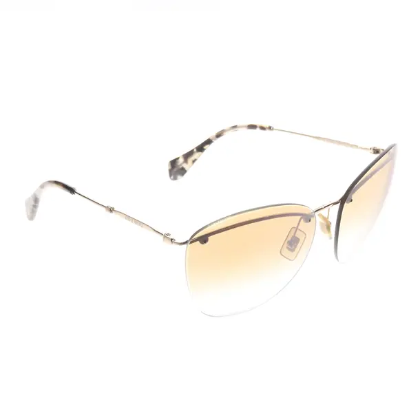 Sunglasses, in Gold, Synthetic / Metal, Miu Miu
