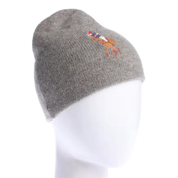 Beanie in Gray, Cotton, Polo Ralph Lauren