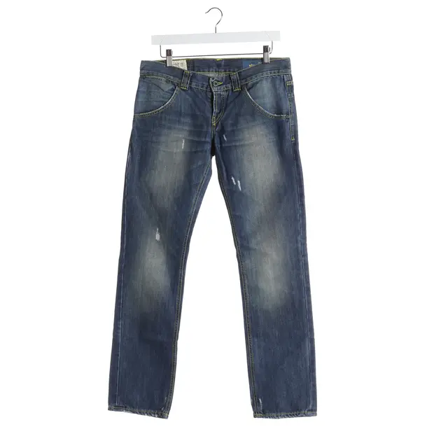 Straight Fit Jeans in Blue, Cotton, Dondup