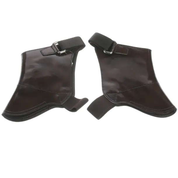 Gamaschen, in Dunkelbraun, Leder, Prada