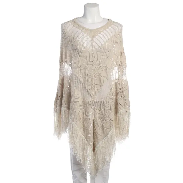 Poncho in White, Cotton, Maje