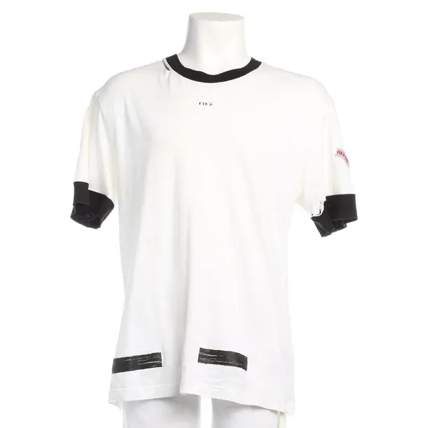 T-Shirt in Black, Cotton, Off-White