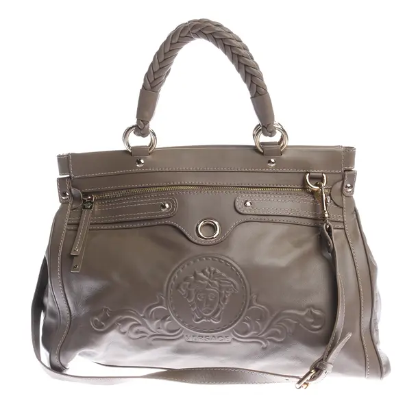 Handbag in Brown, Leather, Versace