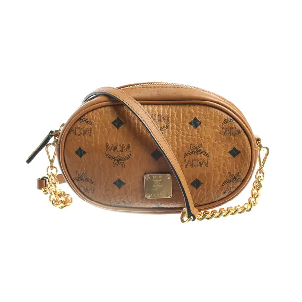 Schultertasche in Braun, Leder, MCM