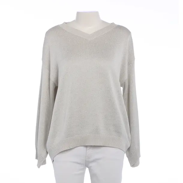 Pullover in Grau, Baumwolle, Brunello Cucinelli