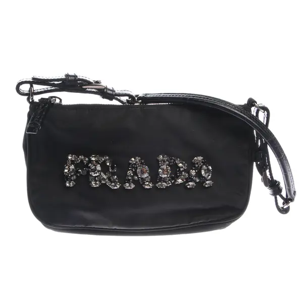 Abendtasche in Schwarz, Polyamid, Prada