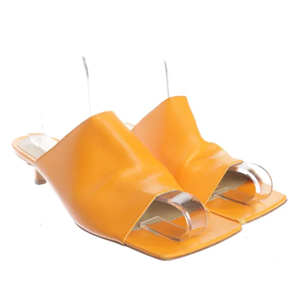 Heeled Sandals in Orange, , Bottega Veneta