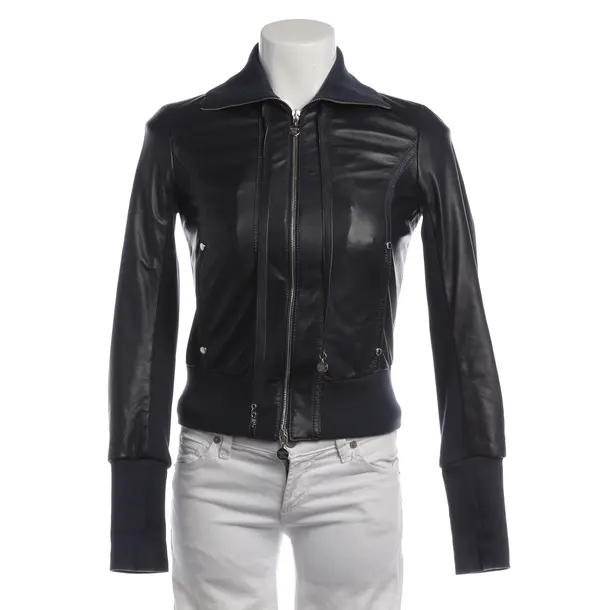 Lederjacke in Blau, Leder, Patrizia Pepe