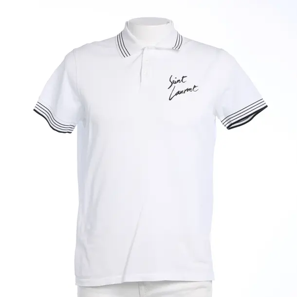 Polo Shirt in White, Cotton, Saint Laurent