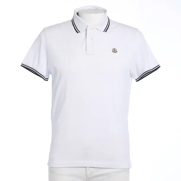 Polo Shirt in White, Cotton, Moncler