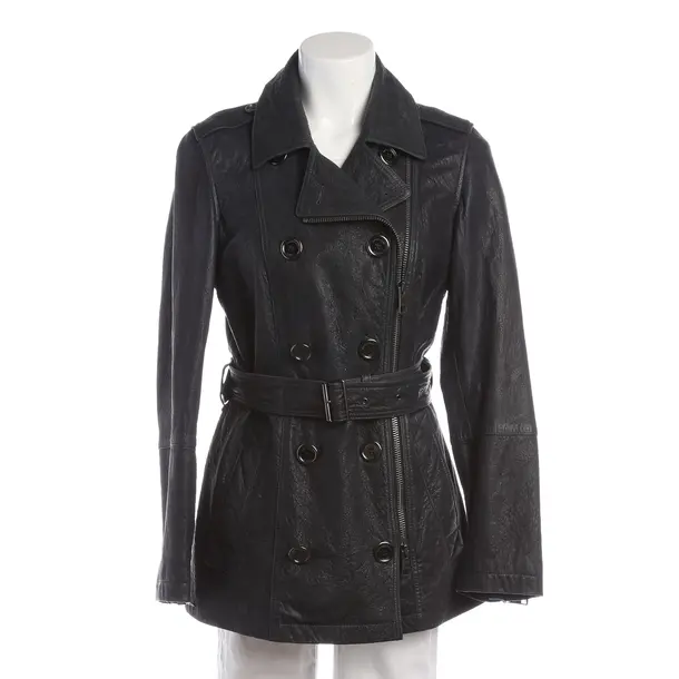 Denim Jacket in Blue, Leather, Burberry Brit