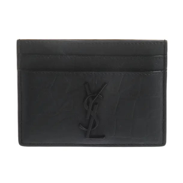 Card Holder in Black, Leather, Saint Laurent