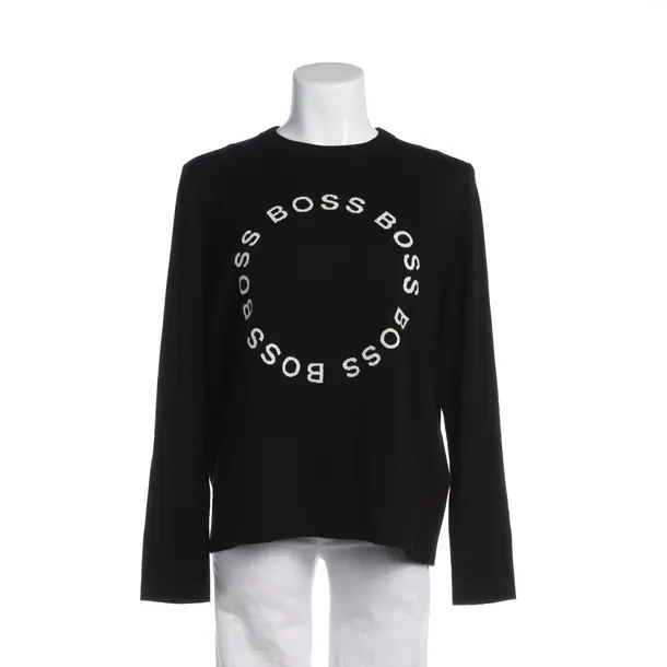 Jumper in Black, Cotton, Hugo Boss Black Label