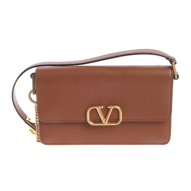 Abendtasche in Braun, Leder, Valentino