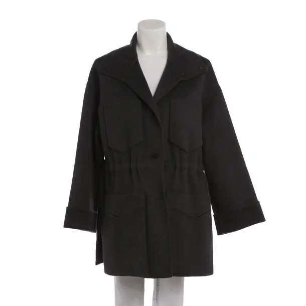 Mid-Season Jacket in Gray, Wool, Nanushka