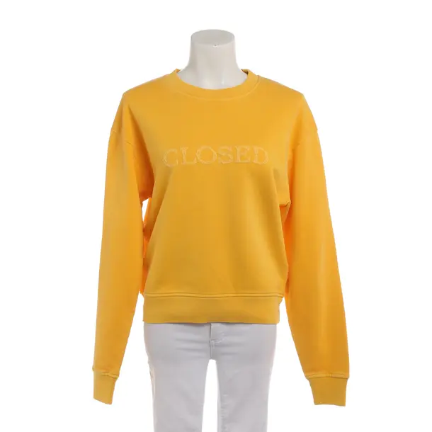 Sweatshirt in Orange, Baumwolle, Closed